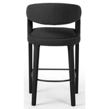 Hawkins Bar Stool, Fiqa Boucle Charcoal