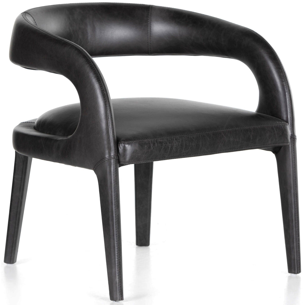 Hawkins Leather Chair, Sonoma Black-Furniture - Dining-High Fashion Home