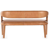 Hawkins Leather Dining Bench, Sonoma Butterscotch-Furniture - Chairs-High Fashion Home