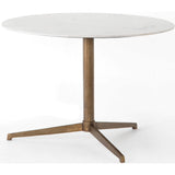 Helen Bistro Table, White Marble-Furniture - Dining-High Fashion Home