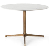 Helen Bistro Table, White Marble-Furniture - Dining-High Fashion Home