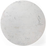 Helen Bistro Table, White Marble-Furniture - Dining-High Fashion Home