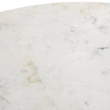 Helen Bistro Table, White Marble-Furniture - Dining-High Fashion Home