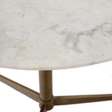 Helen Bistro Table, White Marble-Furniture - Dining-High Fashion Home