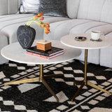 Helen Round Coffee Table, Raw Brass - Modern Furniture - Coffee Tables - High Fashion Home