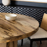 Hudson Round Dining Table, Spalted Primavera