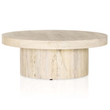 Hudson Pedestal Coffee Table, Bleached Spalted