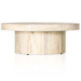 Hudson Pedestal Coffee Table, Bleached Spalted