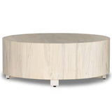 Hudson Round Coffee Table, Bleached Spalted