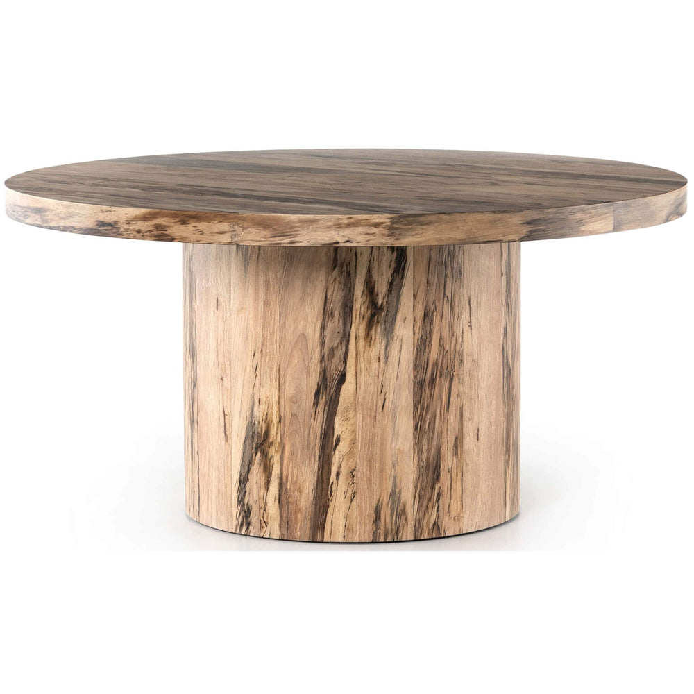 Hudson Round Dining Table, Spalted Primavera-Furniture - Dining-High Fashion Home