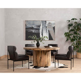 Hudson Round Dining Table, Spalted Primavera-Furniture - Dining-High Fashion Home