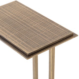 Acid Etch C Table, Antique Brass-High Fashion Home