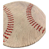 Hair-on-Hide Baseball Coaster, Set of 4 - Accessories - High Fashion Home