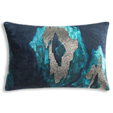 Cloud 9 Jade Ikat Lumbar Pillow, Blue