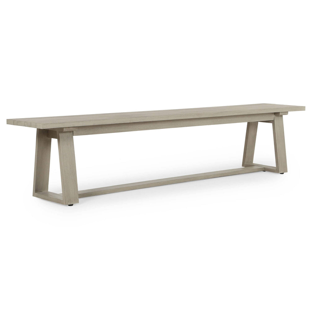 Atherton Outdoor Dining Bench, Weathered Grey-Furniture - Dining-High Fashion Home