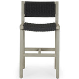 Delano Outdoor Counter Stool, Weathered Grey-Furniture - Dining-High Fashion Home