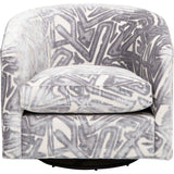 Jo Swivel Glider, ACDC Pewter-Furniture - Chairs-High Fashion Home