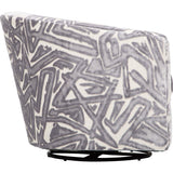 Jo Swivel Glider, ACDC Pewter-Furniture - Chairs-High Fashion Home