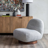 Jodi Swivel Chair, Merino Cotton-Furniture - Chairs-High Fashion Home