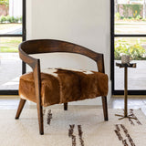 Jonty Round End Table, Dark Petrified