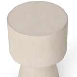 Jovie Outdoor End Table, Ivory Teak