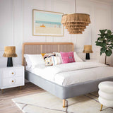 Kavali Bed, Grey-Furniture - Bedroom-High Fashion Home