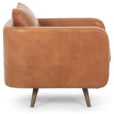 Kaya Leather Swivel Chair, Haven Tobacco