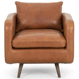 Kaya Leather Swivel Chair, Haven Tobacco