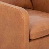 Kaya Leather Swivel Chair, Haven Tobacco