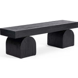 Keane Bench, Black-Furniture - Chairs-High Fashion Home