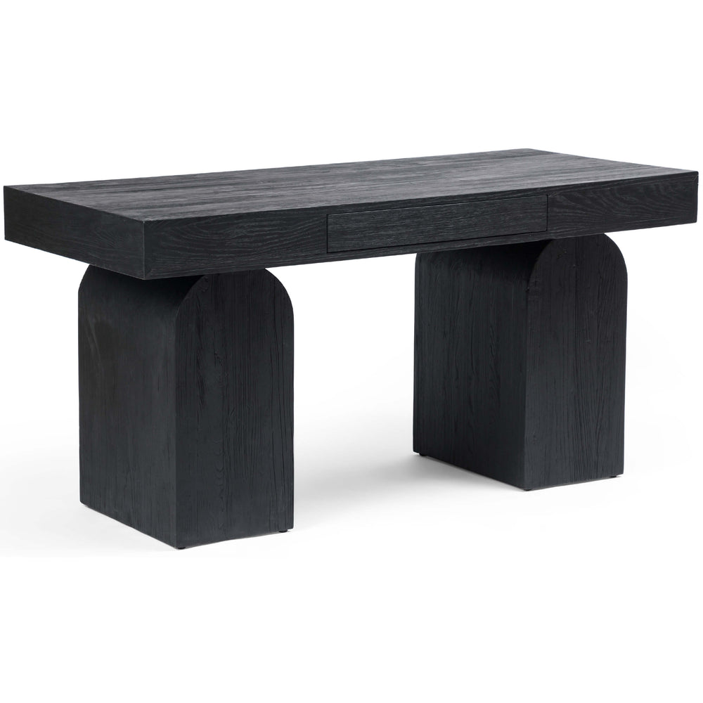 Keane Desk, Black-Furniture - Office-High Fashion Home