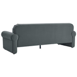 Keelee 84" Velvet Sofa, Grey