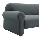 Keelee 84" Velvet Sofa, Grey