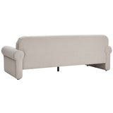 Keelee 84" Velvet Sofa, Taupe