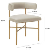 Kim Dining Chair, Cream-Furniture - Dining-High Fashion Home