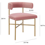 Kim Dining Chair, Pink-Furniture - Dining-High Fashion Home