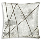 Liam Digital Print Beaded Pillow, Grey/Aqua