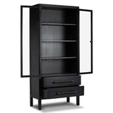 Laker Cabinet, Black-Furniture - Storage-High Fashion Home