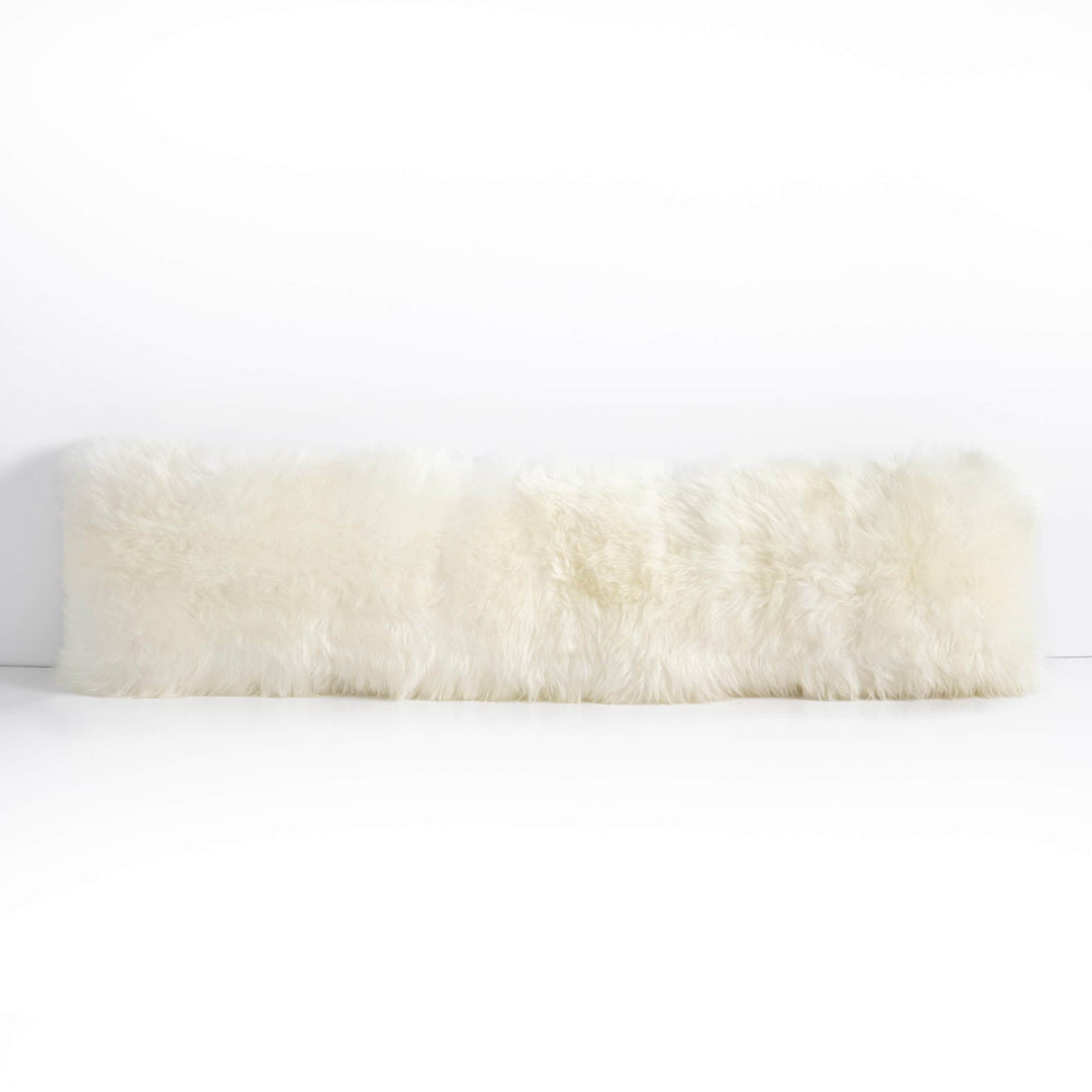 Lalo Lambskin Lumbar Pillow, Cream-Accessories-High Fashion Home