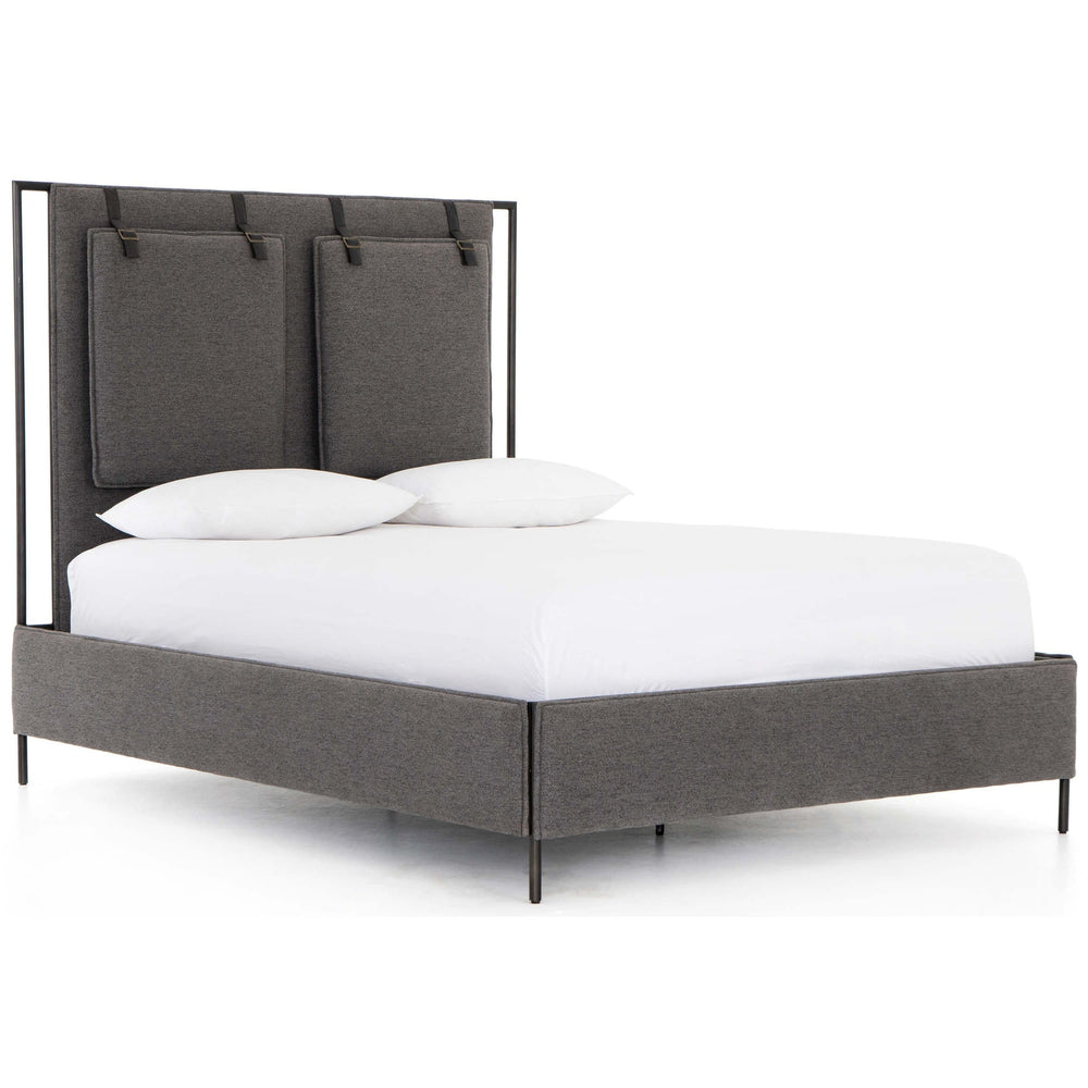 Leigh Upholstered Bed, San Remo Ash - Modern Furniture - Beds - High Fashion Home