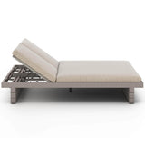 Leroy Outdoor Double Chaise, Faye Sand/Weathered Grey-Furniture - Chairs-High Fashion Home