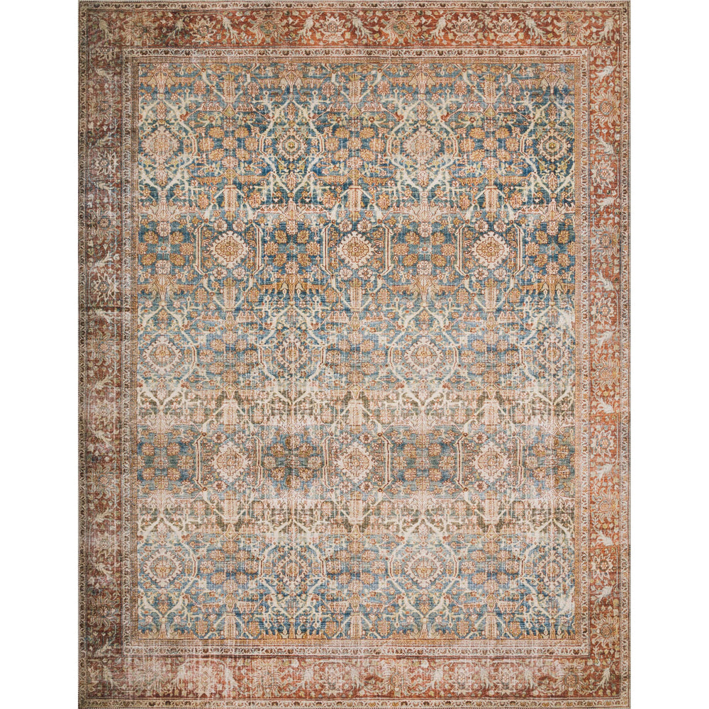 Loloi Rug Layla LAY-04, Ocean/Rust-Accessories-High Fashion Home