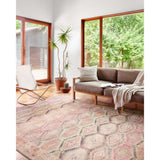 Loloi Rug Layla LAY-17, Pink/Lagoon-Accessories-High Fashion Home