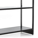 Loomis Bookcase, Black-Furniture - Storage-High Fashion Home