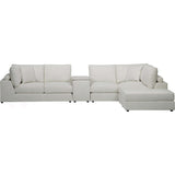 Lucca Sectional, Kipri Snow-Furniture - Sofas-High Fashion Home