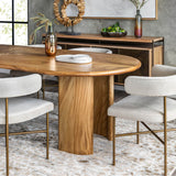 Lunas Oval Dining Table, Natural