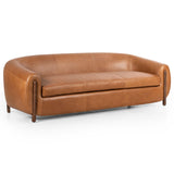 Lyla 86" Leather Sofa, Valencia Camel-Furniture - Sofas-High Fashion Home