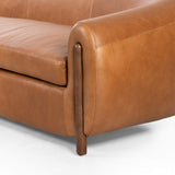 Lyla 86" Leather Sofa, Valencia Camel-Furniture - Sofas-High Fashion Home