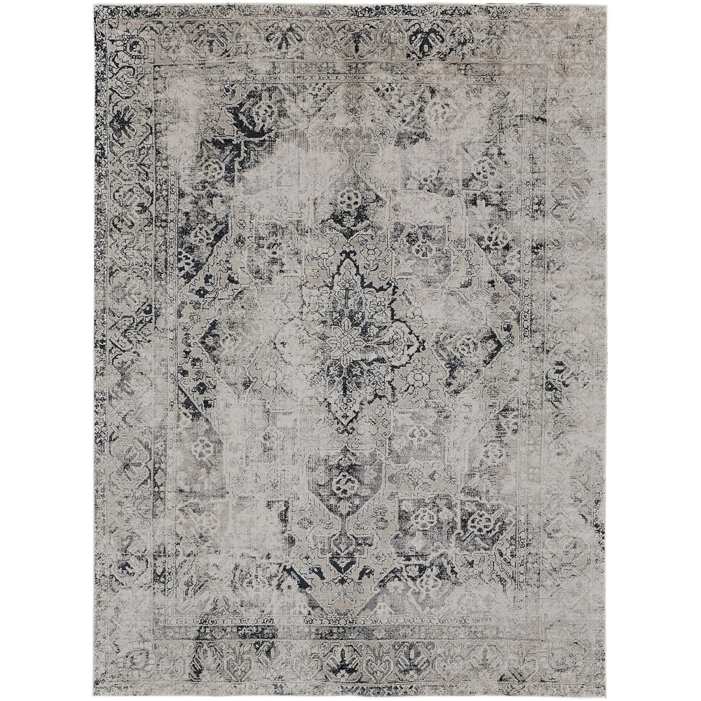 Feizy Rug Macklaine 39FTF, Ivory/Black-Rugs1-High Fashion Home