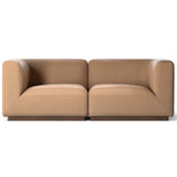 Mabry 2 Piece Leather Sectional, Nantucket Oatmeal